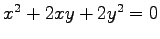 $ x^2+2xy+2y^2=0$