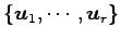 $ \{\vec{u}_1,\cdots,\vec{u}_r\}$