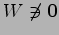 $ W\not\ni\vec{0}$