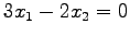 $ 3x_1-2x_2=0$