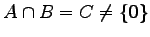$ A\cap B=C\neq\{\vec{0}\}$