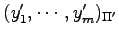 $ (y'_1,\cdots,y'_m)_{\Pi'}$