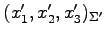 $ (x'_1,x'_2,x'_3)_{\Sigma'}$