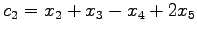 $ c_2=x_2+x_3-x_4+2x_5$