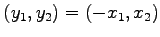 $ (y_1,y_2)=(-x_1,x_2)$