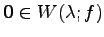 $ \vec{0}\in W(\lambda; f)$