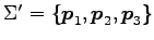 $ \Sigma'=\{\vec{p}_1,\vec{p}_2,\vec{p}_3\}$