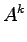 $\displaystyle A^k$