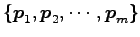 $ \{\vec{p}_1,\vec{p}_2,\cdots,\vec{p}_m\}$