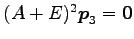 $ (A+E)^2\vec{p}_3=\vec{0}$