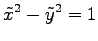 $\displaystyle \tilde{x}^2-\tilde{y}^2=1$