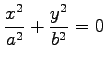 $ \displaystyle{\frac{x^2}{a^2}+\frac{y^2}{b^2}=0}$