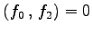 $ \left({f_0}\,,\,{f_2}\right)=0$