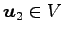 $ \vec{u}_2\in V$