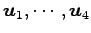 $ \vec{u}_1,\cdots,\vec{u}_4$