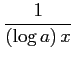 $ \displaystyle{\frac{1}{(\log a)\,x}}$