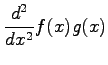 $ \displaystyle{\frac{d^2}{dx^2}f(x)g(x)}$