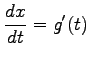 $ \displaystyle{\frac{dx}{dt}=g'(t)}$