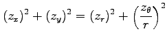 $ \displaystyle{(z_x)^2+(z_y)^2=(z_r)^2+\left(\frac{z_\theta}{r}\right)^2}$
