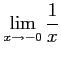 $ \displaystyle{\lim_{x\to-0}\frac{1}{x}}$