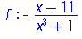 (x-11)/(x^3+1)