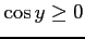 $ \cos y\geq0$