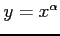 $ y=x^{\alpha}$