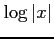 $ \displaystyle{\log \left\vert x \right\vert}$
