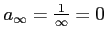$ a_{\infty}=\frac{1}{\infty}=0$