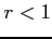 $ r<1$