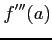 $\displaystyle f'''(a)$