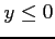 $ y\leq0$