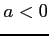 $ a<0$