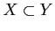 $ X\subset Y$