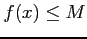 $ f(x)\le M$
