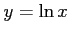 $ y=\ln x$