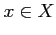 $ x\in X$