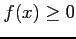 $ \displaystyle{f(x)\ge0}$