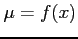 $ \mu=f(x)$