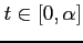 $ t\in[0,\alpha]$