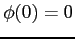 $ \phi(0)=0$
