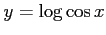 $ \displaystyle{y=\log\cos x}$