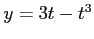 $ y=3t-t^3$