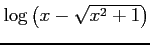 $ \log\left(x-\sqrt{x^2+1}\right)$