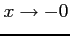 $ x\to-0$
