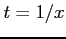 $ t=1/x$