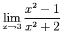 $ \displaystyle{\lim_{x\to3}\frac{x^2-1}{x^2+2}}$