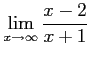 $ \displaystyle{\lim_{x\to\infty}\frac{x-2}{x+1}}$