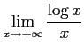 $ \displaystyle{\lim_{x\to+\infty}\frac{\log x}{x}}$