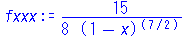 15/8/(1-x)^(7/2)